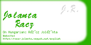 jolanta racz business card